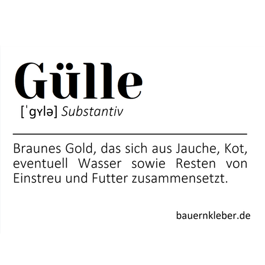 Gülle - Duden- Sticker