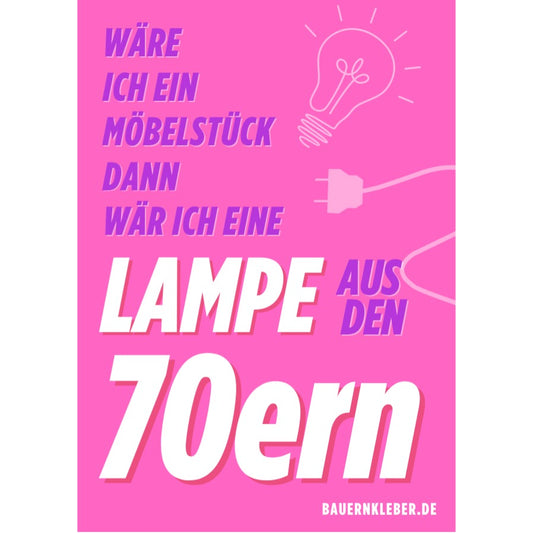 Lampe aus den 70ern - Sticker