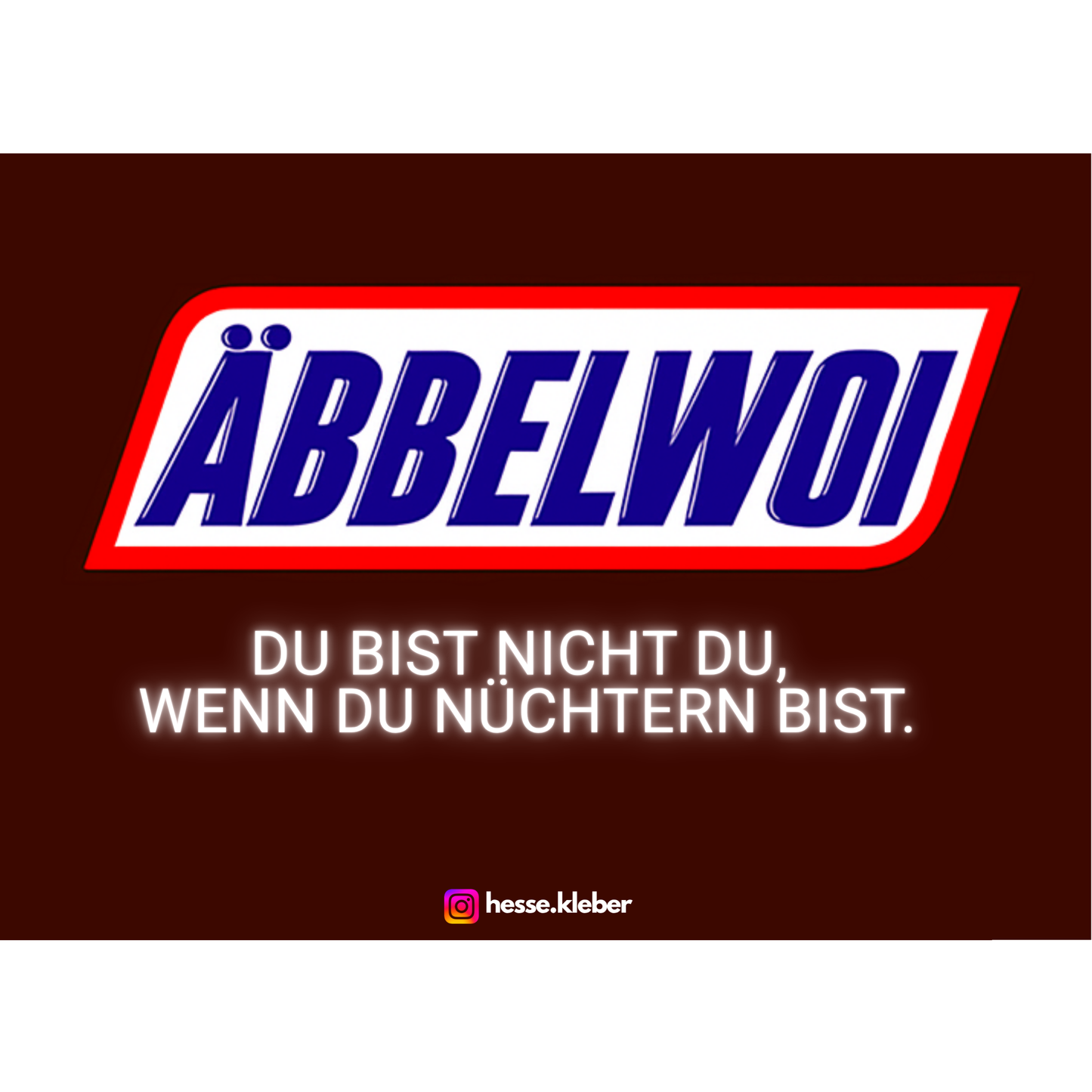 Äbbelwoi Snickers - Sticker